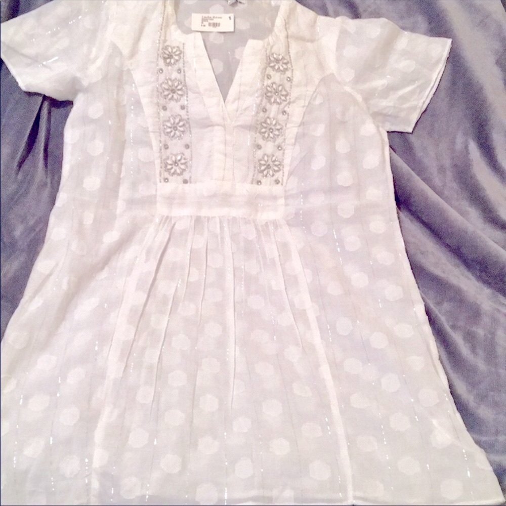 ☀️NWT ☀️White Polka dot shirt dress